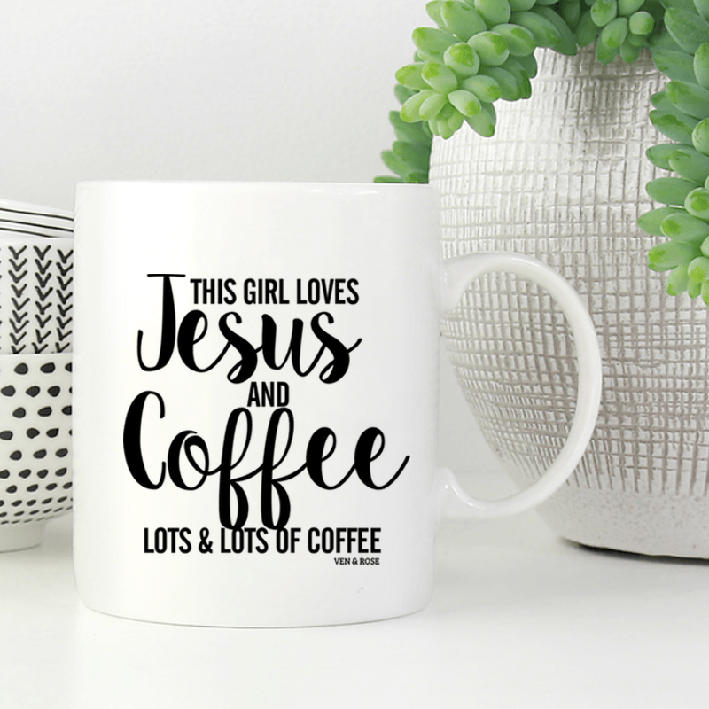 Girl Loves Jesus & Coffee Mug *LAST CHANCE*
